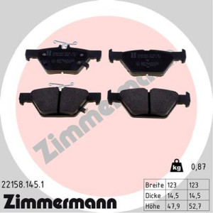 ZIMMERMANN 22158.145.1 Brzdové platničky Zadné pre