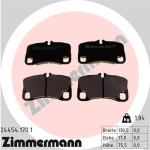 ZIMMERMANN 24454.170.1 Pastillas de freno Trasero para