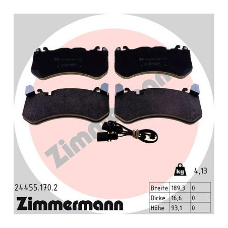ZIMMERMANN 24455.170.2 Pastiglie freno Anteriore per