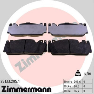 ZIMMERMANN 25133.205.1 Klocki hamulcowe Przód dla