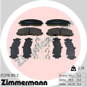 ZIMMERMANN 25378.185.2 Brzdové platničky Predné pre
