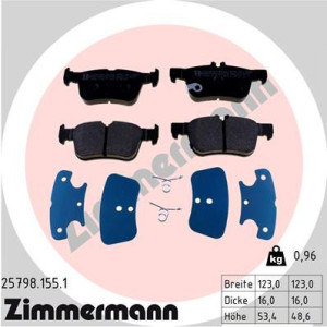 ZIMMERMANN 25798.155.1 Pastiglie freno Posteriore per