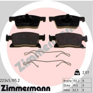 ZIMMERMANN 22345.195.2 Pastiglie freno Anteriore per