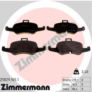 ZIMMERMANN 25829.165.1 Pastiglie freno Anteriore per
