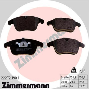 ZIMMERMANN 22272.190.1 Plaquettes de frein Avant pour