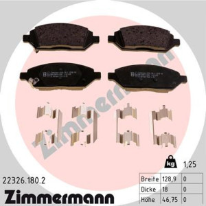 ZIMMERMANN 22326.180.2 Pastillas de freno Delantero para