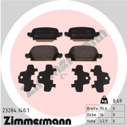 ZIMMERMANN 23284.140.1 Brake Pads