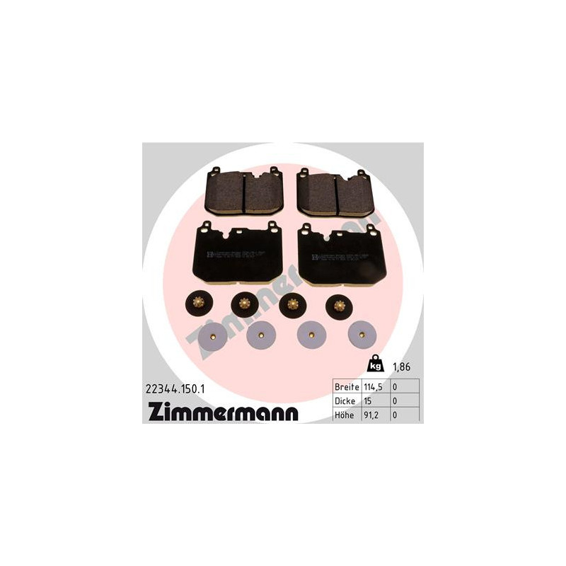 ZIMMERMANN 22344.150.1 Pastiglie freno