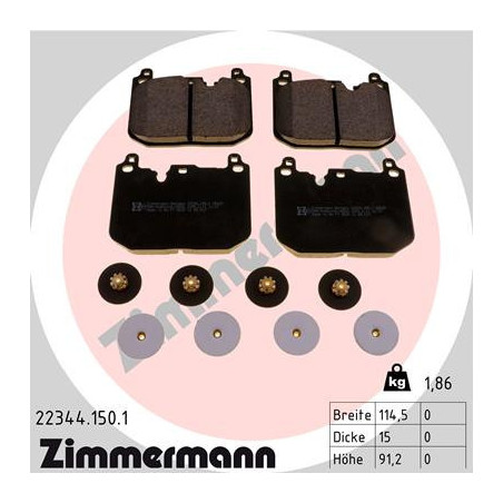 ZIMMERMANN 22344.150.1 Bremsbeläge