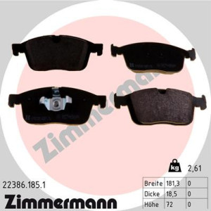 ZIMMERMANN 22386.185.1 Brzdové platničky Predné pre