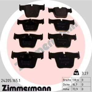 ZIMMERMANN 24205.165.1 Brzdové platničky Predné pre