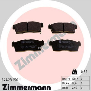 ZIMMERMANN 24423.150.1 Brzdové platničky Predné pre