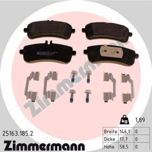 ZIMMERMANN 25163.185.2 Brake Pads Set Rear for
