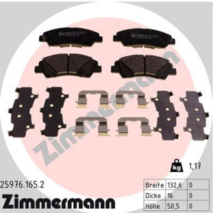 ZIMMERMANN 25976.165.2 Pastillas de freno Delantero para