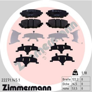 ZIMMERMANN 22271.145.1 Pastillas de freno Delantero para