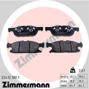 ZIMMERMANN 22412.180.1 Pastiglie freno Anteriore per