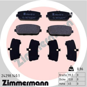 ZIMMERMANN 24298.140.1 Brzdové platničky Zadné pre