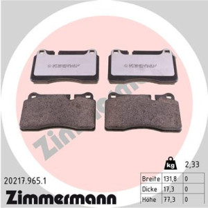 ZIMMERMANN 20217.965.1 Brzdové platničky Predné pre