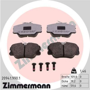 ZIMMERMANN 20941.990.1 Brzdové platničky Predné pre