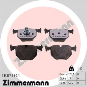 ZIMMERMANN 21487.970.1 Bremsbeläge Hinten für