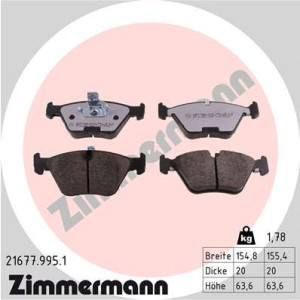 ZIMMERMANN 21677.995.1 Bremsbeläge Vorne für
