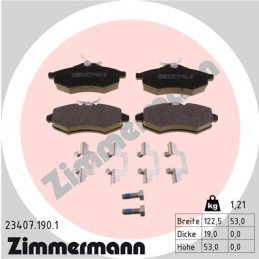 ZIMMERMANN 23407.190.1 Brake Pads