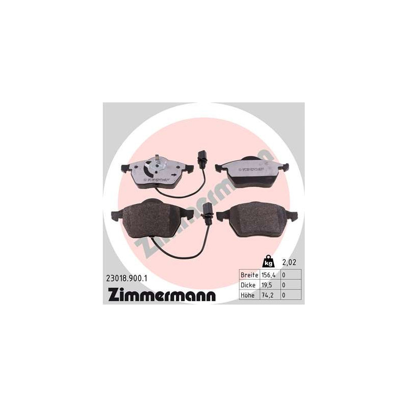 ZIMMERMANN 23018.900.1 Brzdové destičky