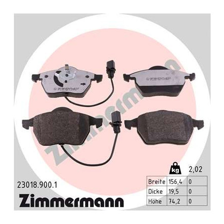 ZIMMERMANN 23018.900.1 Pastillas de freno