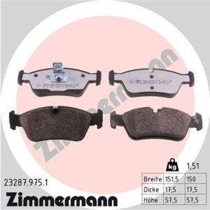 ZIMMERMANN 23287.975.1 Klocki hamulcowe Przód dla