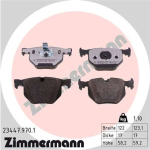 ZIMMERMANN 23447.970.1 Brzdové platničky Zadné pre