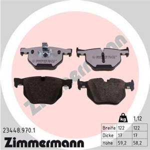 ZIMMERMANN 23448.970.1 Brzdové platničky Zadné pre