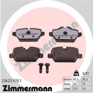 ZIMMERMANN 23623.970.1 Pastiglie freno Posteriore per