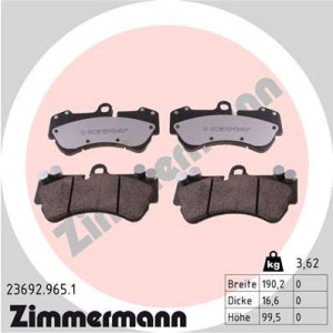 ZIMMERMANN 23692.965.1 Pastiglie freno Anteriore per