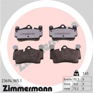 ZIMMERMANN 23694.965.1 Brzdové platničky Zadné pre