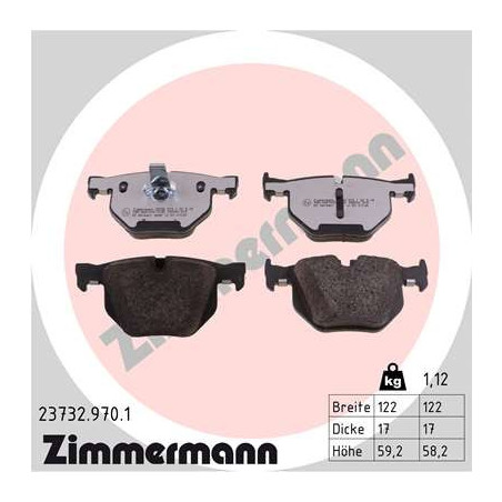 ZIMMERMANN 23732.970.1 Brake Pads Set Front for