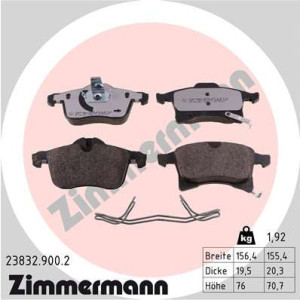 ZIMMERMANN 23832.900.2 Pastiglie freno Anteriore per