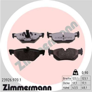 ZIMMERMANN 23926.970.1 Brzdové platničky Zadné pre