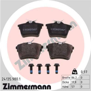 ZIMMERMANN 24135.980.1 Brake Pads Set