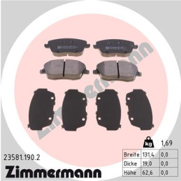 ZIMMERMANN 23581.190.2 Brake Pads