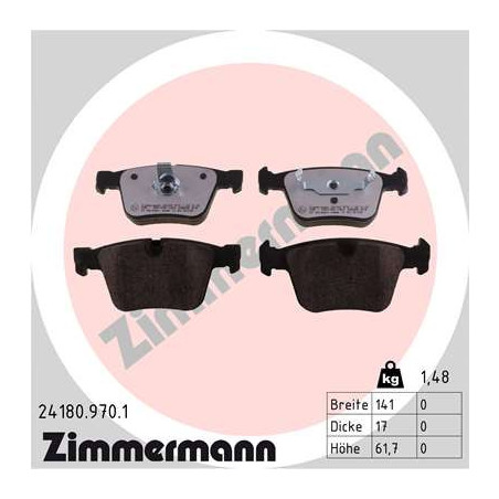 ZIMMERMANN 24180.970.1 Bremsbeläge Hinten für
