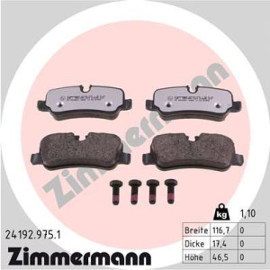 ZIMMERMANN 24192.975.1 Klocki hamulcowe Tył dla