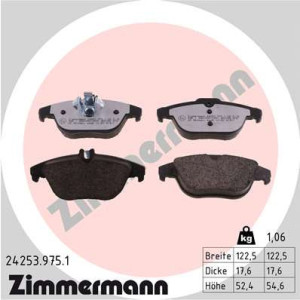 ZIMMERMANN 24253.975.1 Pastillas de freno Trasero para
