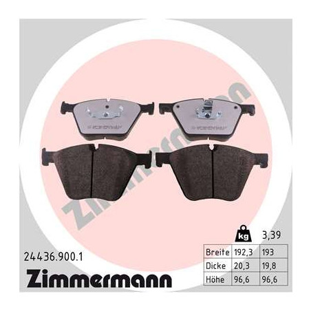 ZIMMERMANN 24436.900.1 Brake Pads Set Front for