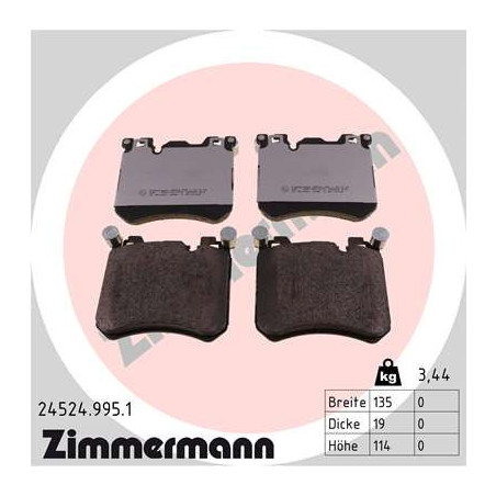 ZIMMERMANN 24524.995.1 Pastillas de freno
