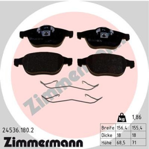 ZIMMERMANN 24536.180.2 Plaquettes de frein Avant pour