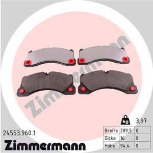 ZIMMERMANN 24553.960.1 Klocki hamulcowe Przód dla