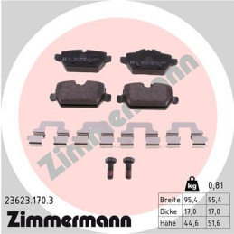 ZIMMERMANN 23623.170.3 Bremsbeläge