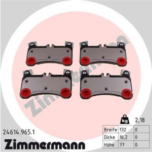 ZIMMERMANN 24614.965.1 Pastillas de freno Trasero para