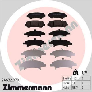 ZIMMERMANN 24632.970.1 Bremsbeläge Vorne für