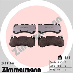 ZIMMERMANN 24681.966.1 Brzdové platničky Predné pre